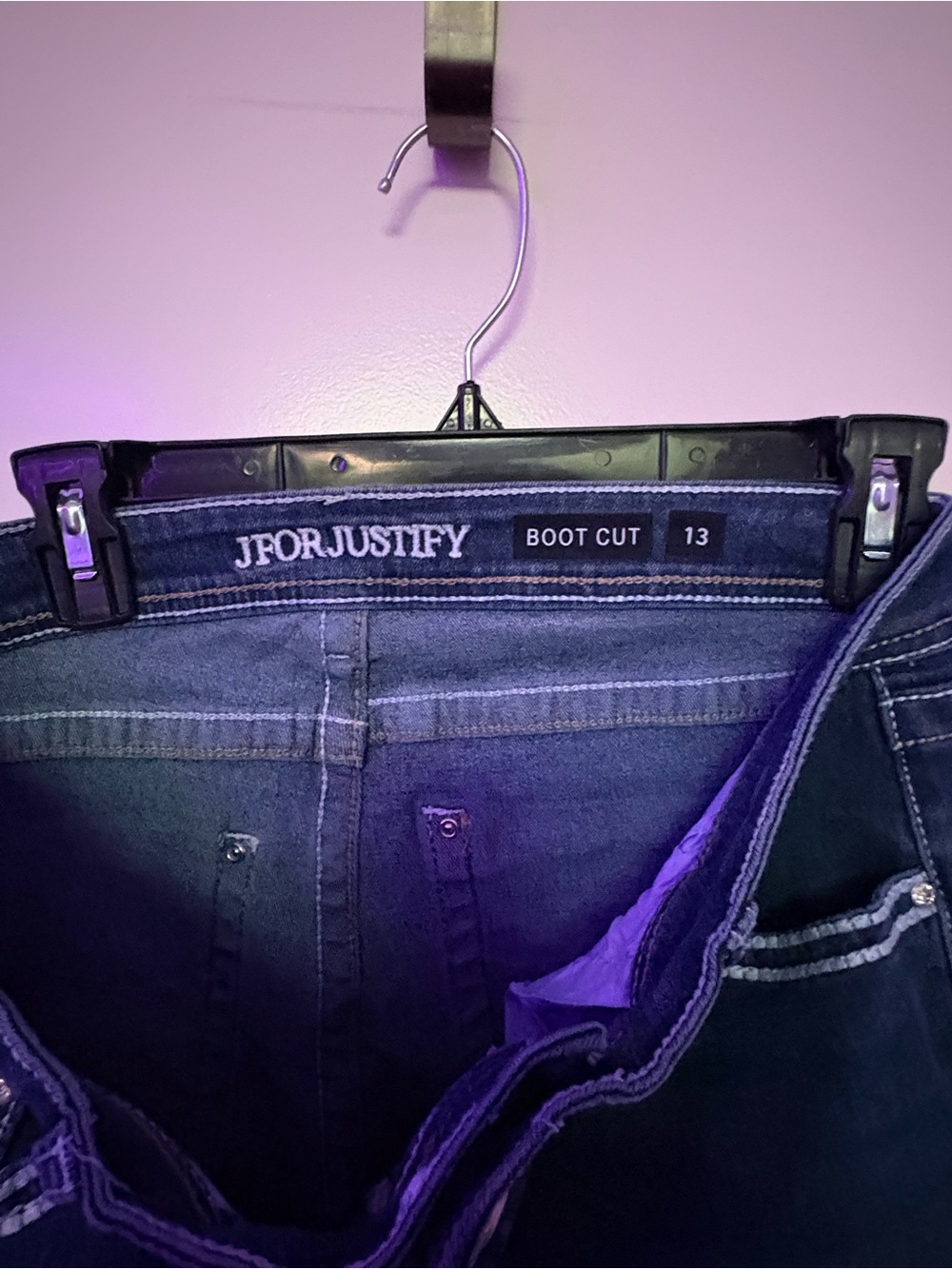 J for Justify Dark Blue Women's Bootcut Jeans - Picture 4 of 5
